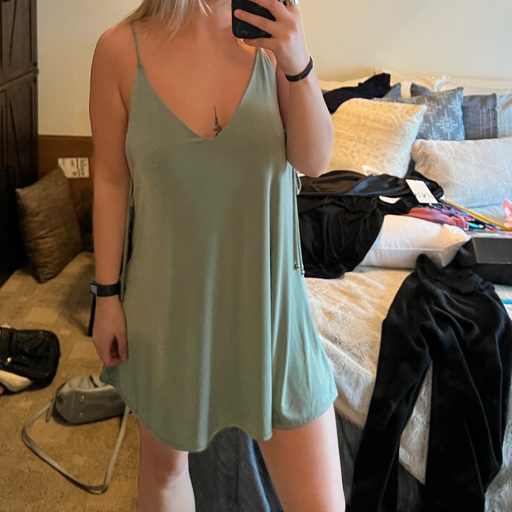Lulu's Green Camisole Mini Dress